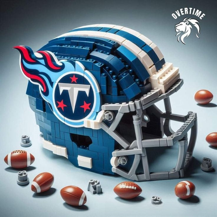Building block football helmet