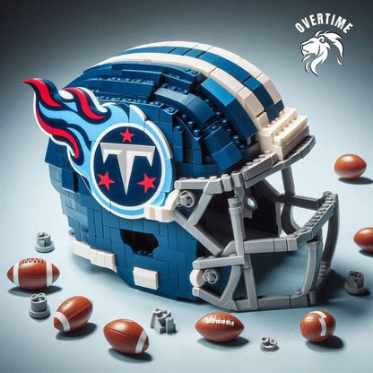 Building block football helmet