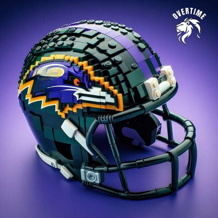 Building block football helmet