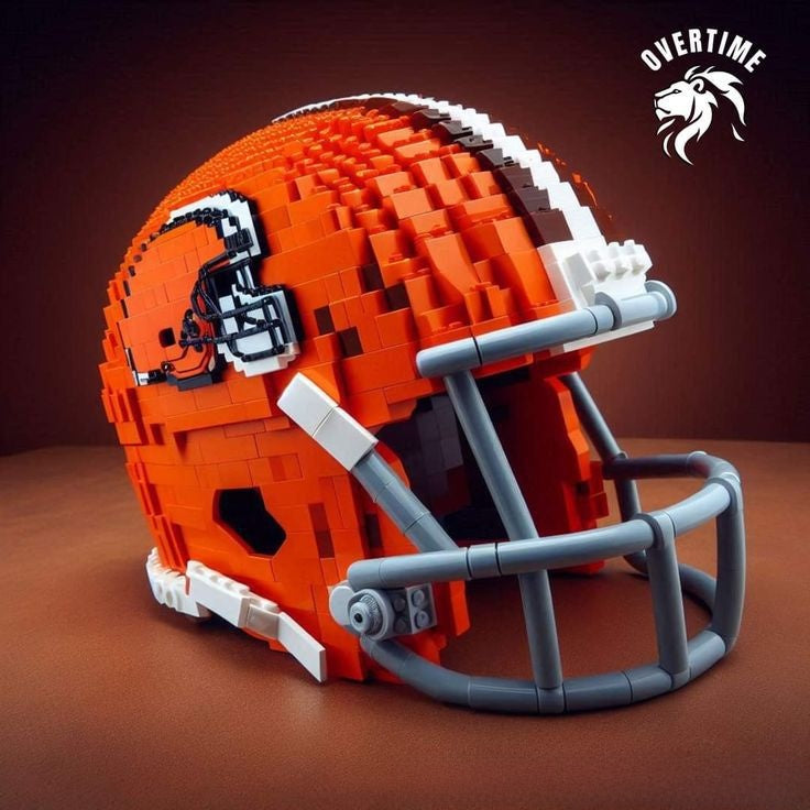 Building block football helmet