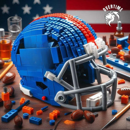 Building block football helmet