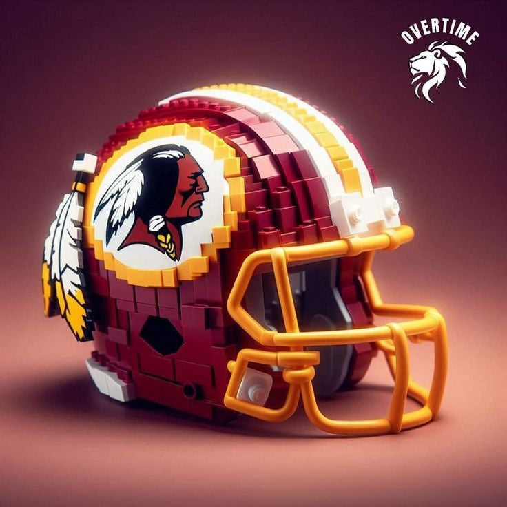 Building block football helmet