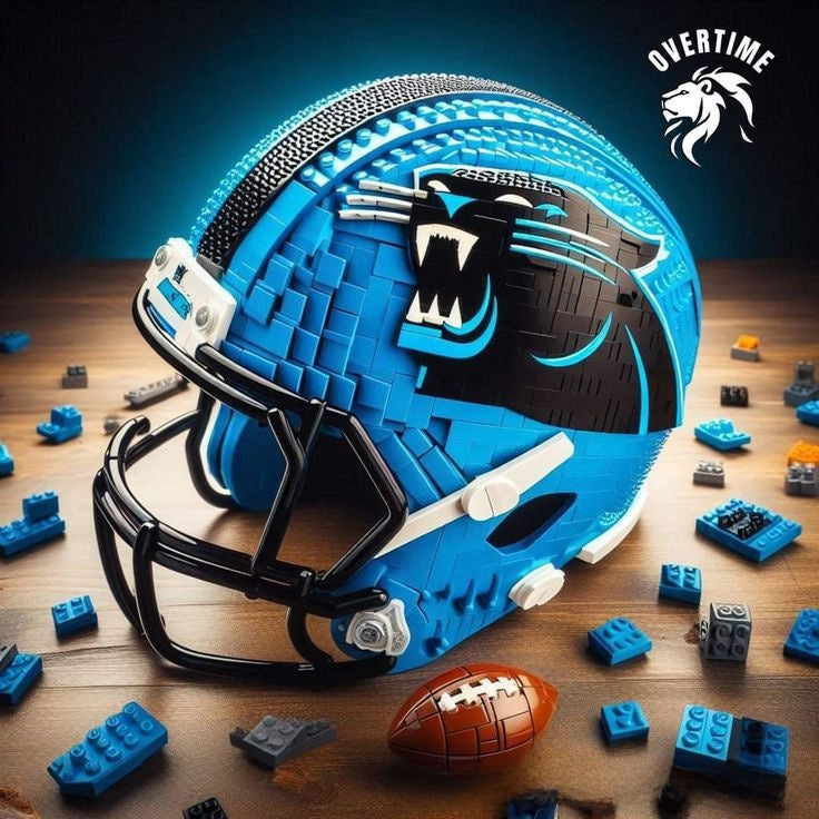Building block football helmet