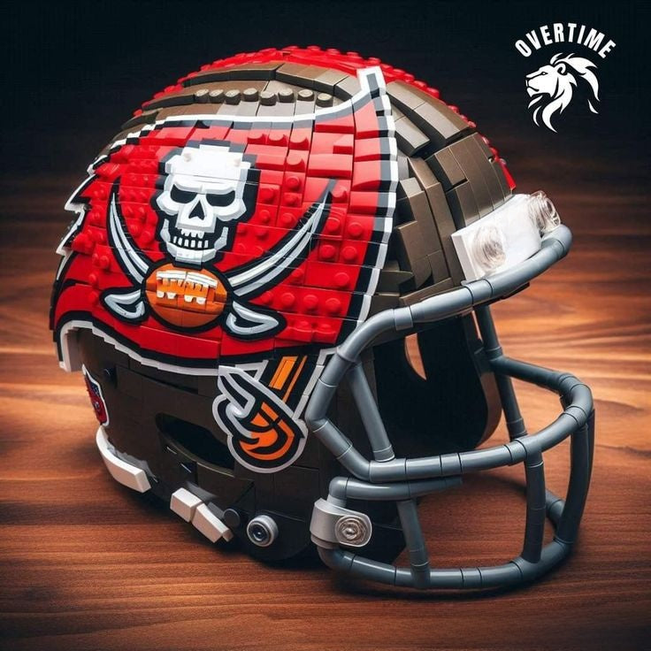 Building block football helmet