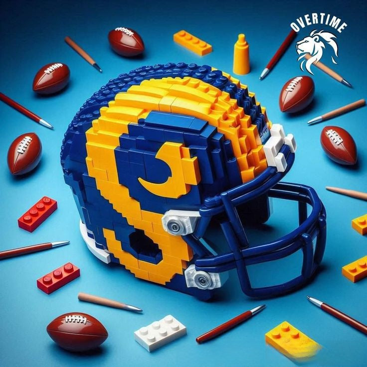 Building block football helmet