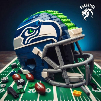 Building block football helmet