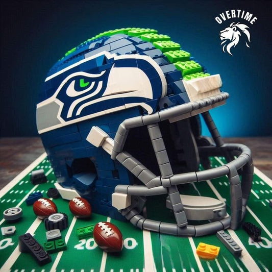 Building block football helmet