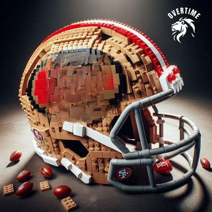 Building block football helmet
