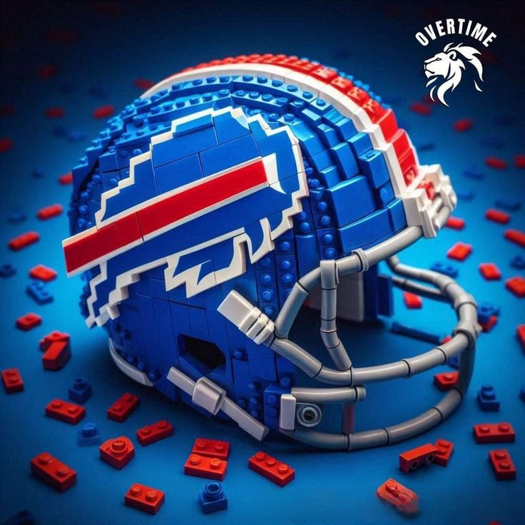 Building block football helmet