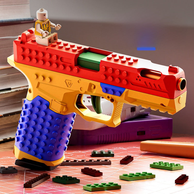 Building block toy gun