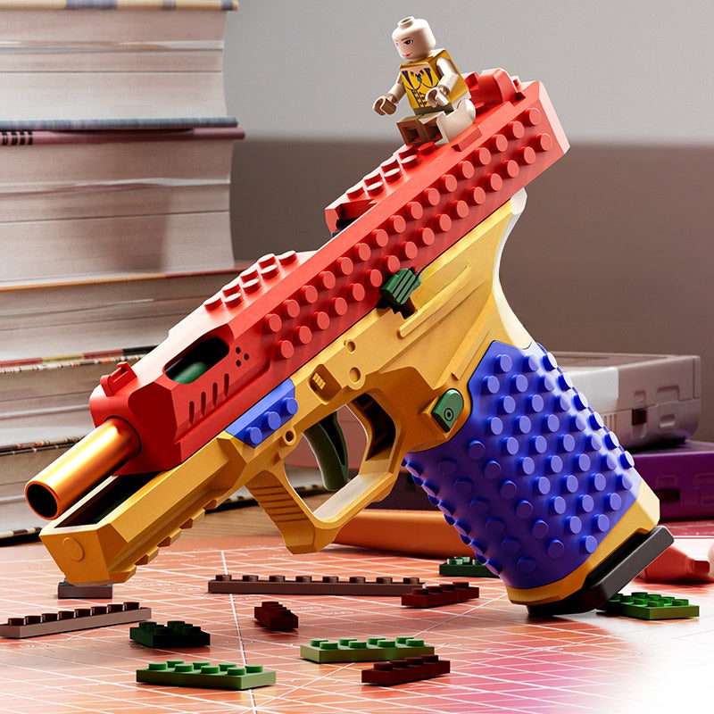 Building block toy gun