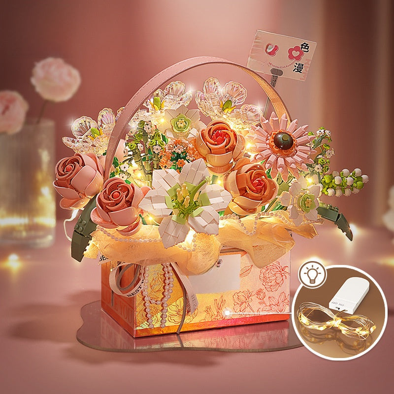 Building Blocks Rose Bouquet Gift Box
