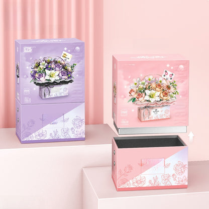Building Blocks Rose Bouquet Gift Box