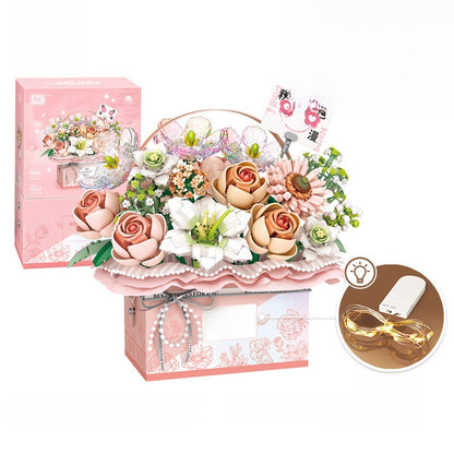 Building Blocks Rose Bouquet Gift Box