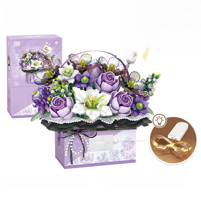 Building Blocks Rose Bouquet Gift Box