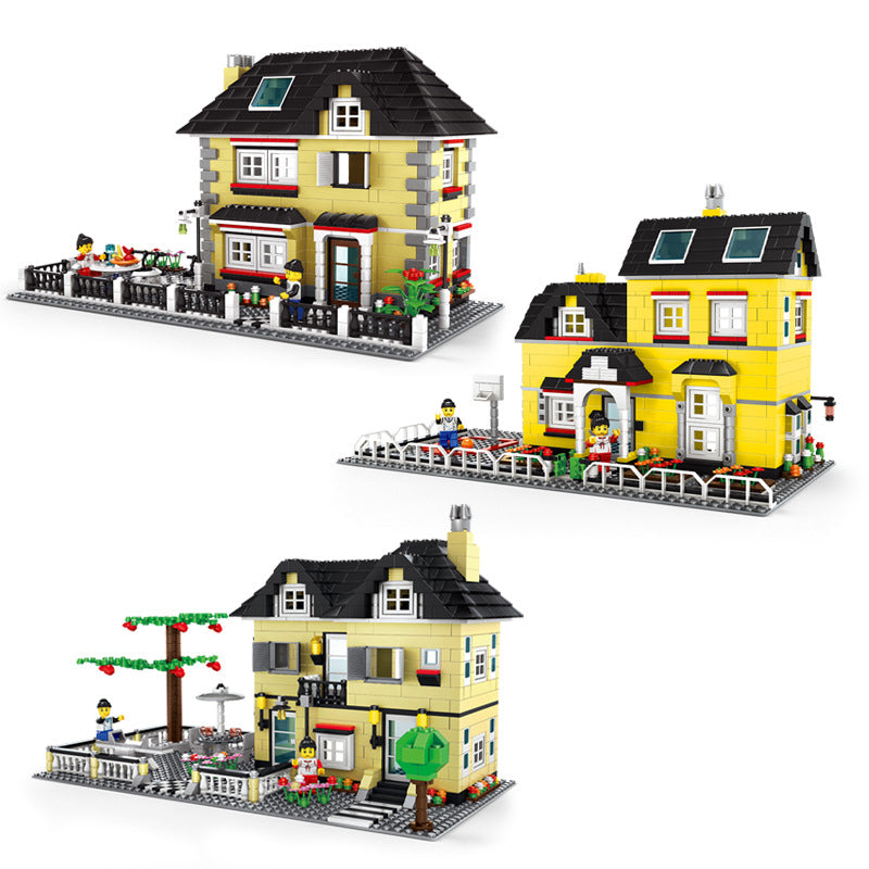 Building Model of a Block House Villa