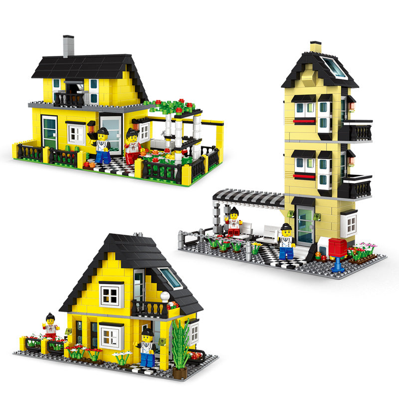 Building Model of a Block House Villa