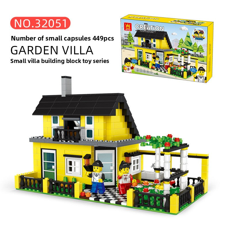Building Model of a Block House Villa