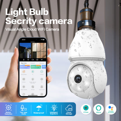 Bulb Surveillance Camera Night Vision 360 Degree