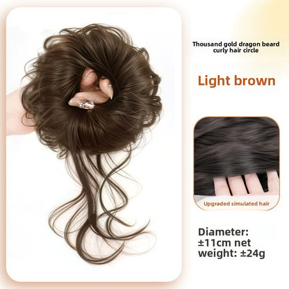 Bun hairstyle, false hair band