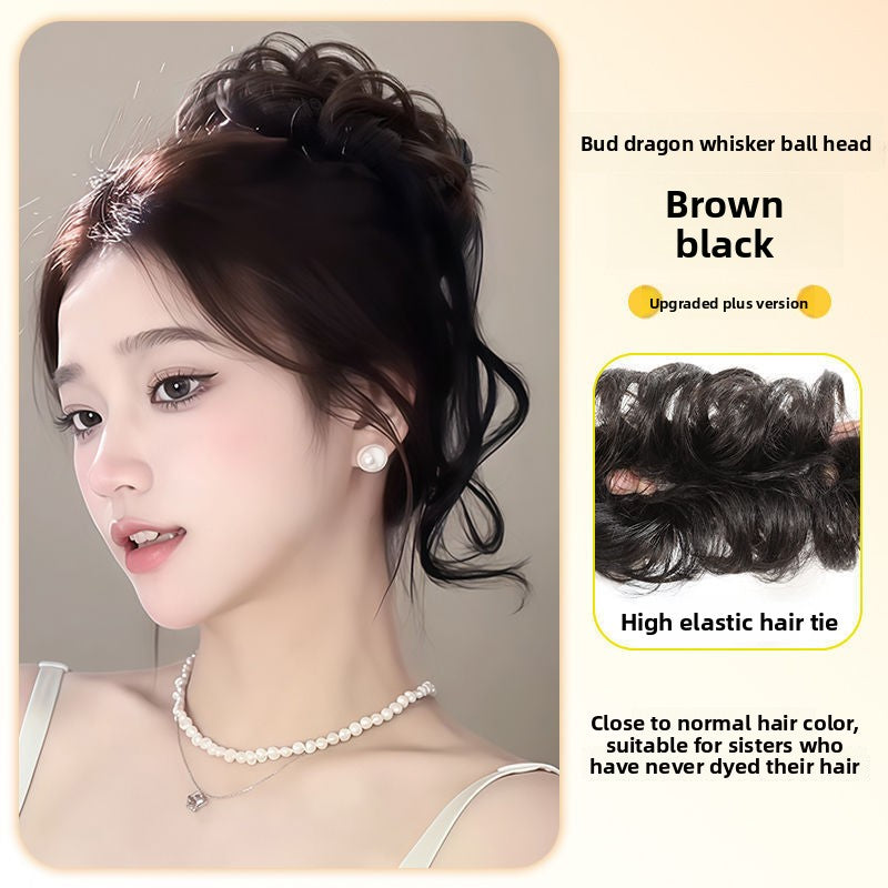 Bun hairstyle, false hair band