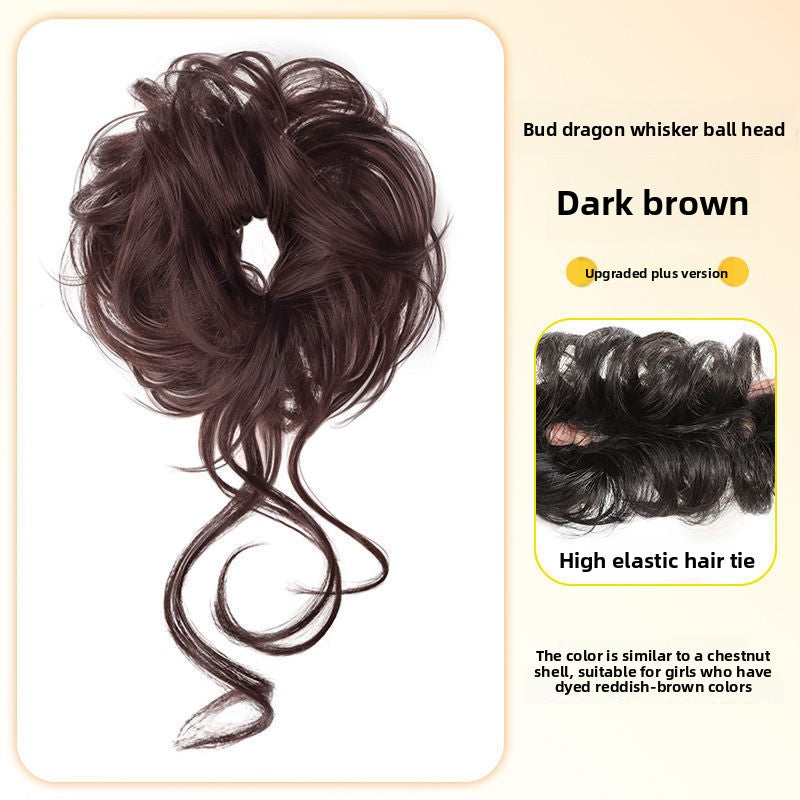 Bun hairstyle, false hair band