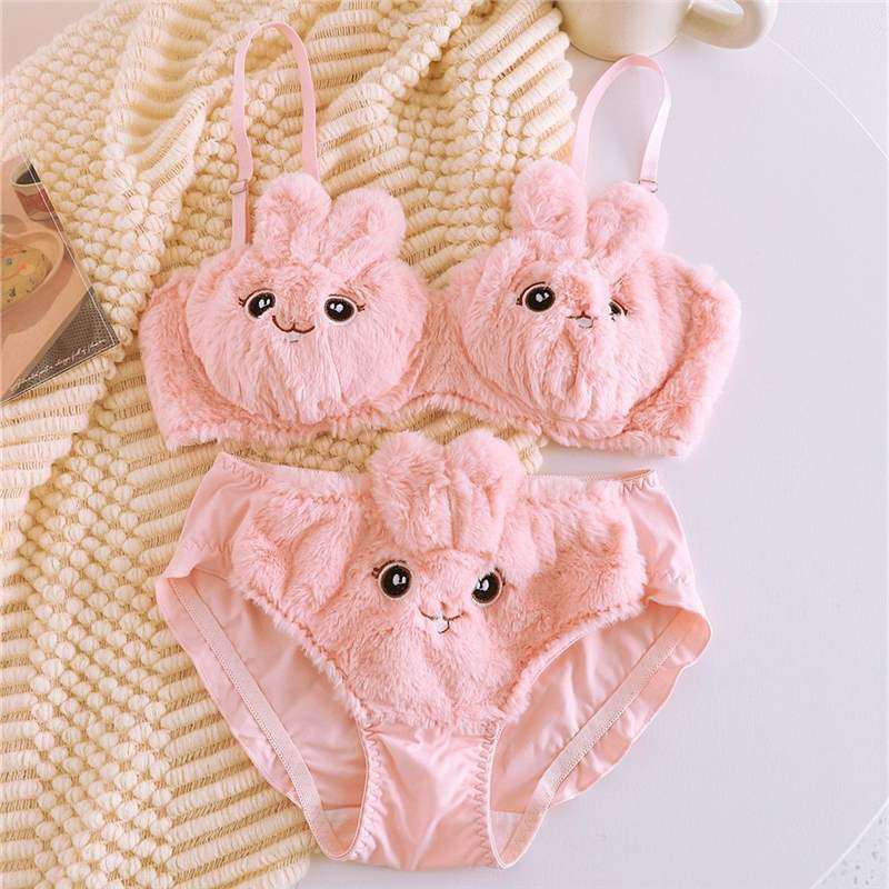 Bunny Design Push-Up Lingerie Set