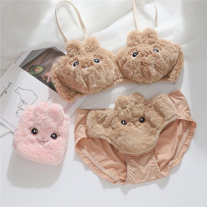 Bunny Design Push-Up Lingerie Set