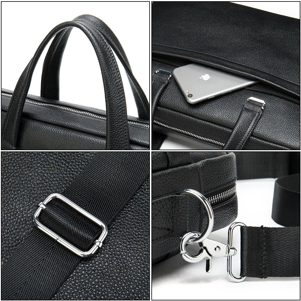Business genuine leather shoulder bag