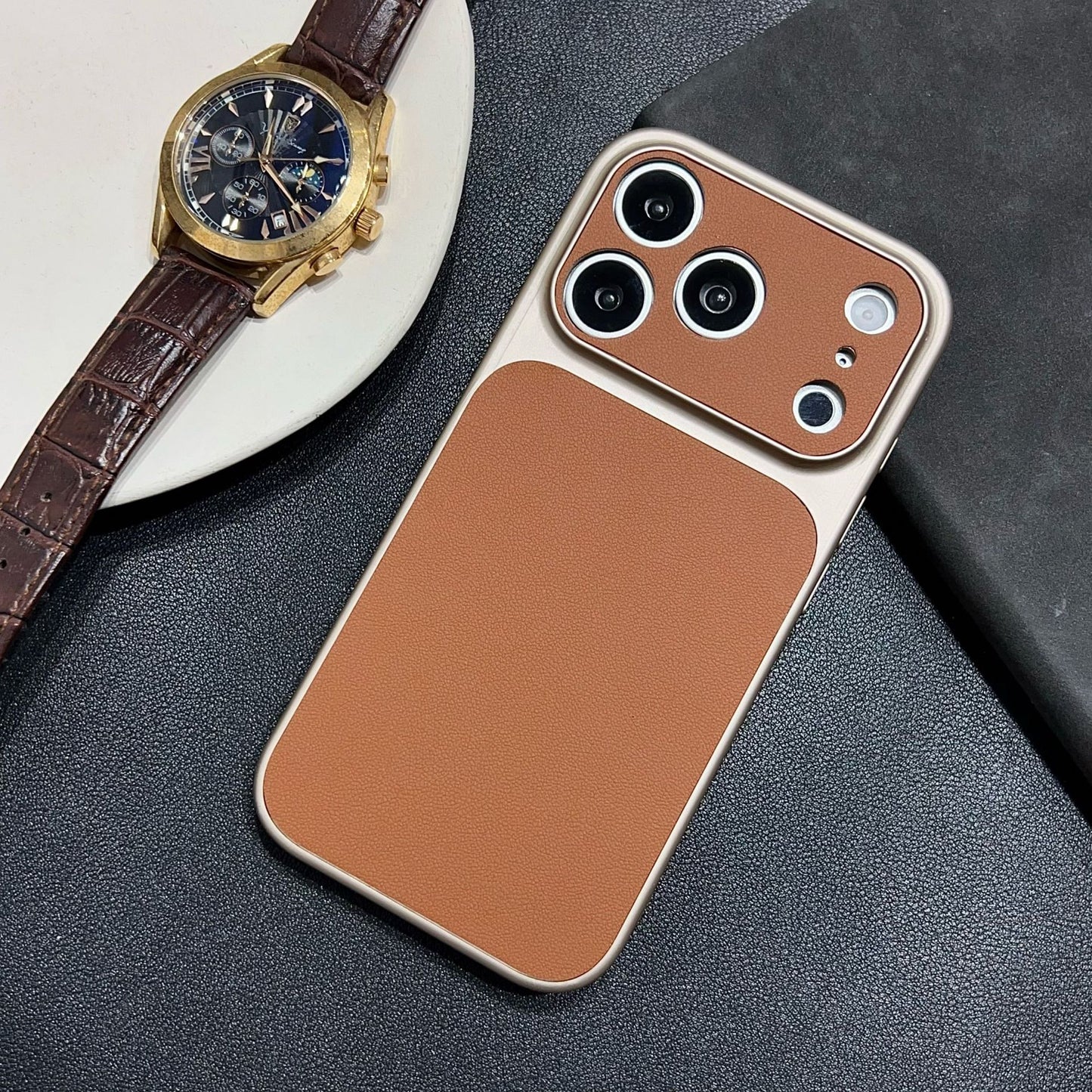 Business Leather Textured iPhone Case
