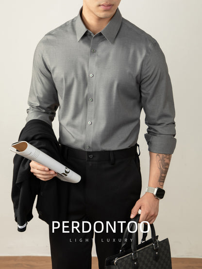 Business long-sleeved plain-colored shirt