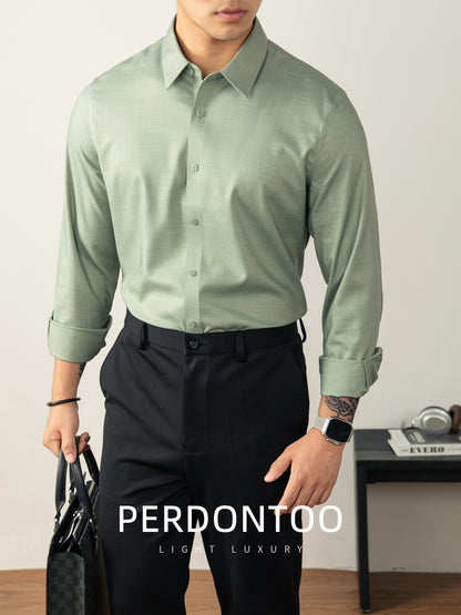 Business long-sleeved plain-colored shirt