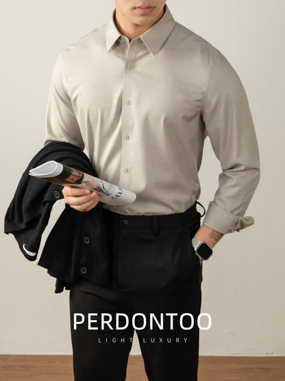 Business long-sleeved plain-colored shirt