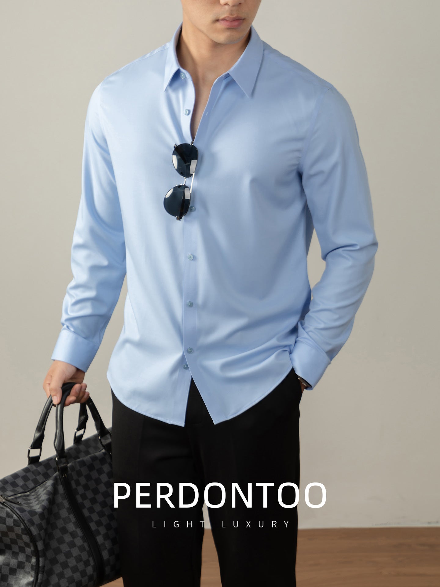 Business long-sleeved plain-colored shirt
