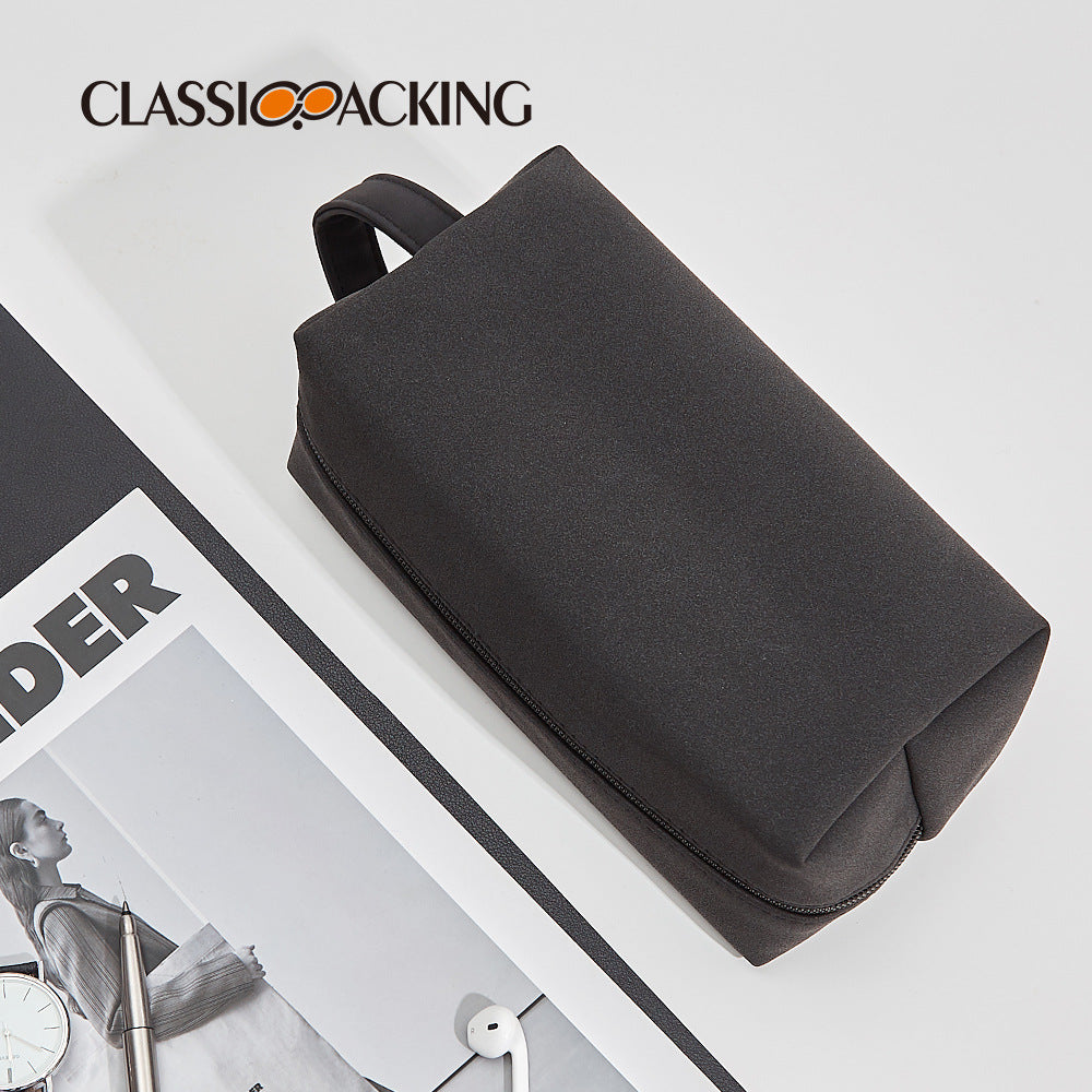 Business simple black cosmetics storage bag