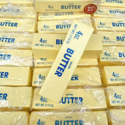 Buttered dough slowly rebounds