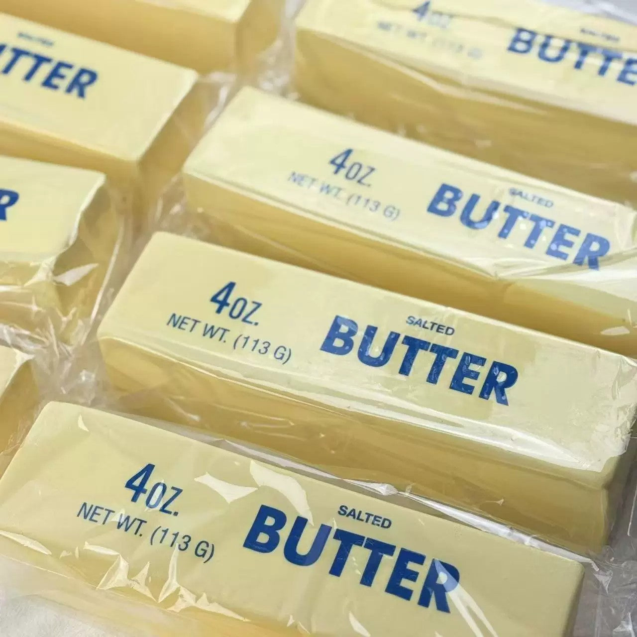 Buttered dough slowly rebounds