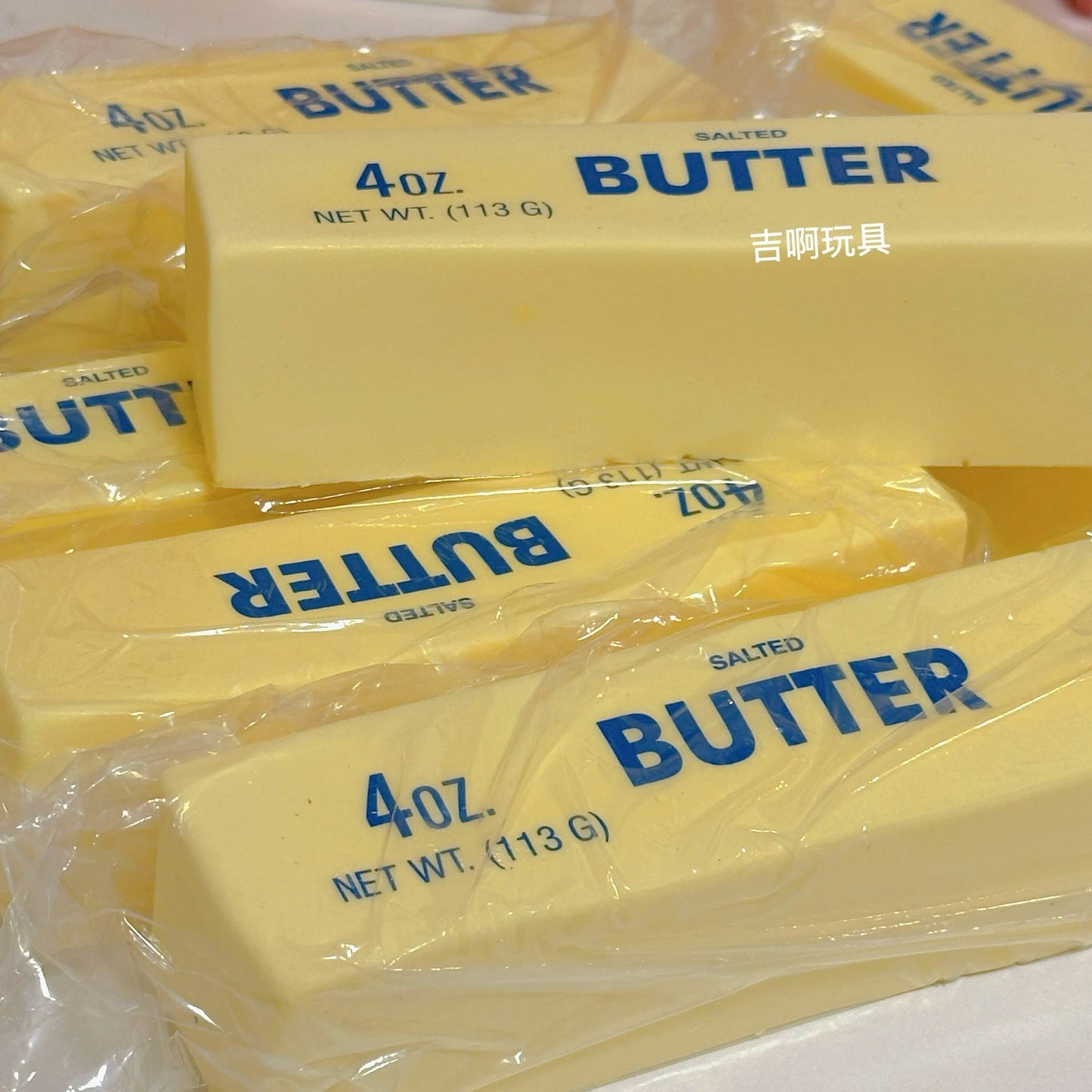 Buttered dough slowly rebounds