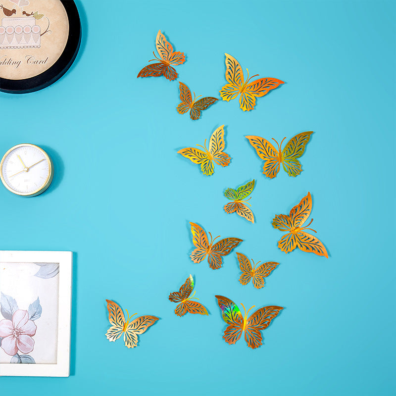 Butterfly 3D Hollow Metal-Style Sticker