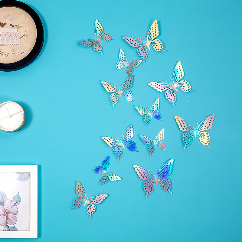 Butterfly 3D Hollow Metal-Style Sticker