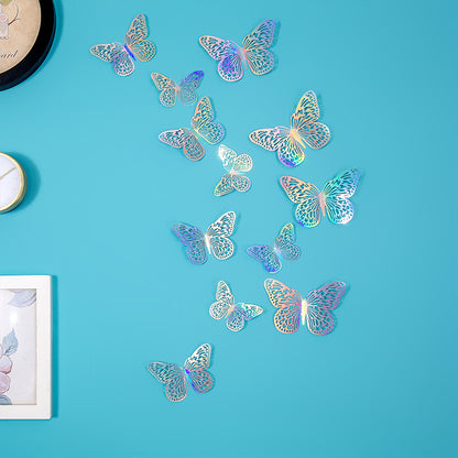 Butterfly 3D Hollow Metal-Style Sticker