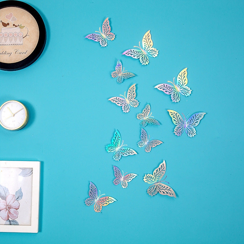Butterfly 3D Hollow Metal-Style Sticker