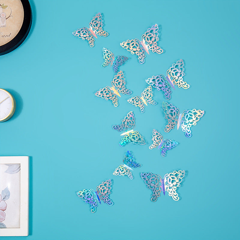 Butterfly 3D Hollow Metal-Style Sticker