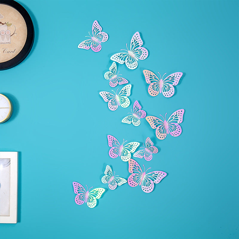 Butterfly 3D Hollow Metal-Style Sticker