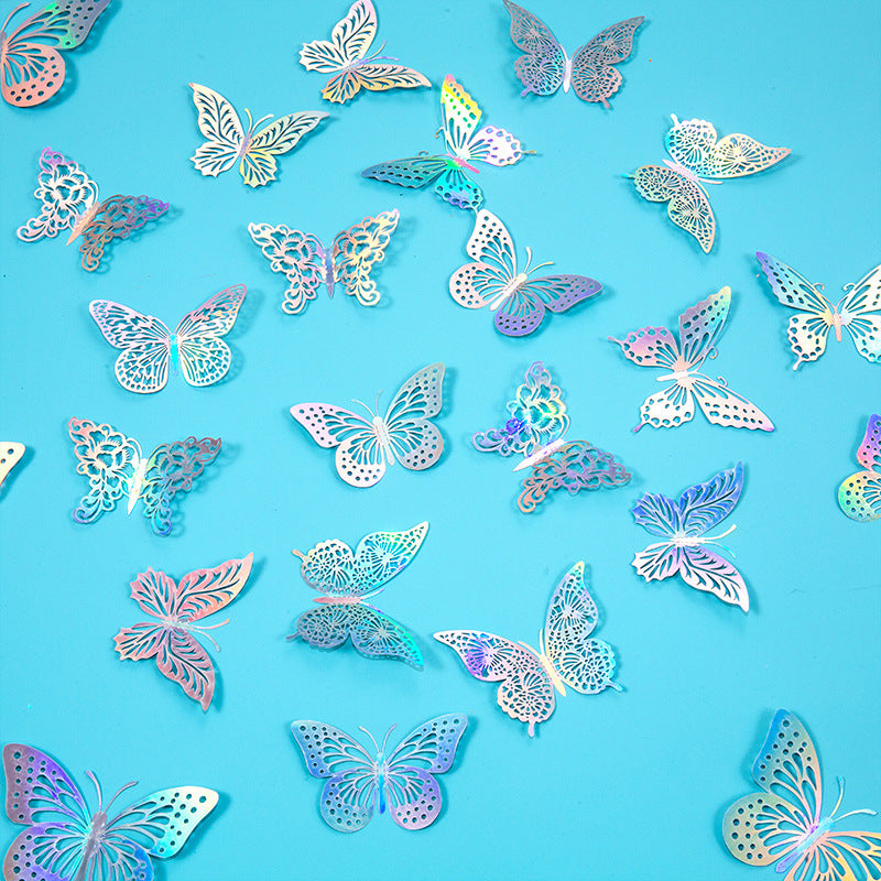 Butterfly 3D Hollow Metal-Style Sticker