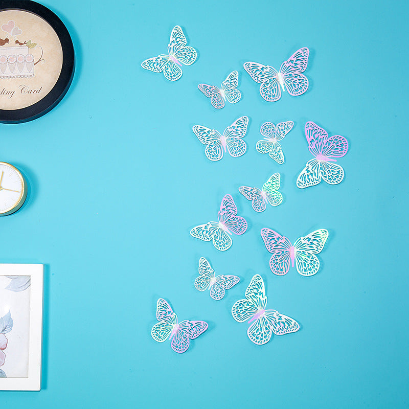 Butterfly 3D Hollow Metal-Style Sticker