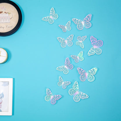 Butterfly 3D Hollow Metal-Style Sticker