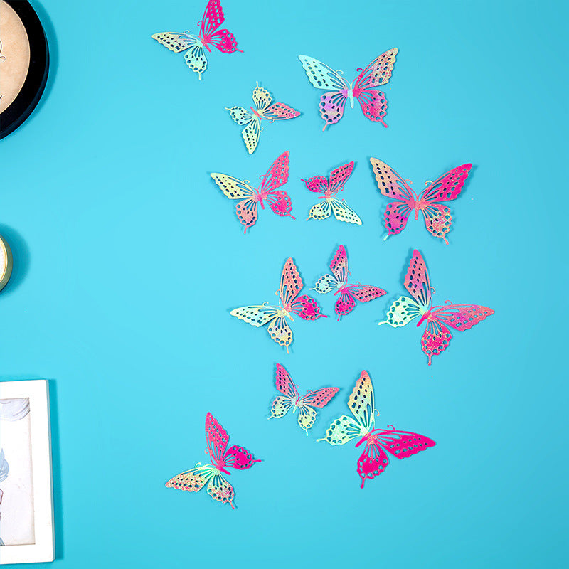 Butterfly 3D Hollow Metal-Style Sticker