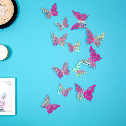 Butterfly 3D Hollow Metal-Style Sticker