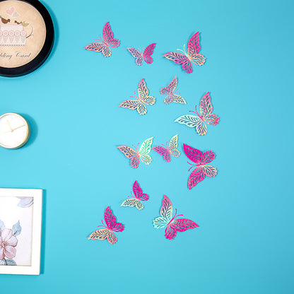 Butterfly 3D Hollow Metal-Style Sticker